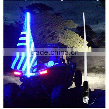 Professional factory supply 1.5m 1.8m flag pole light lighting pole car accessories warning safety led flag light