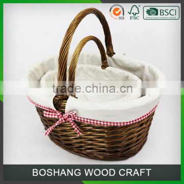 High Quality Handmade Wicker Basket for Wedding Favors Gifts Basket