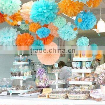 Colourful Soft Tissue Pom Poms Weddings Decoration 2016 photo-5