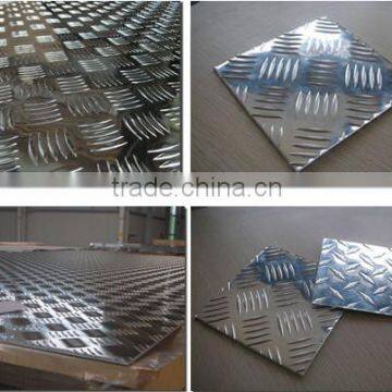 Small five bars aluminum sheet 1050 1200 H14 embossed aluminum plate sheet