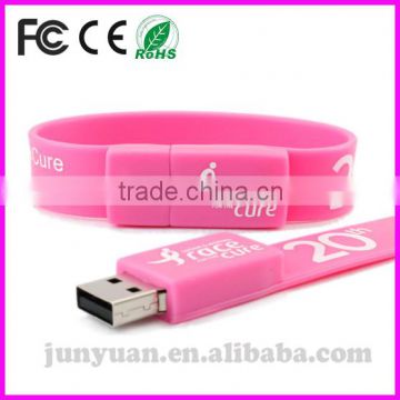 Silicone slap bracelet usb memory stick for wedding gift