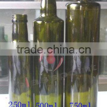 Glass bottle for olive oil, glass bottle with aluminum cap for oil, 250ml-750ml bottle