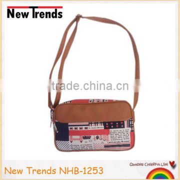 Printing PU shoulder bag school shoulder bag