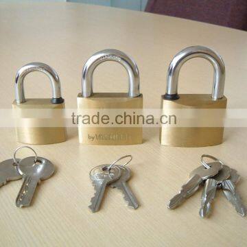 Double Locking Mechanism Cross Key Brass Padlock photo-2