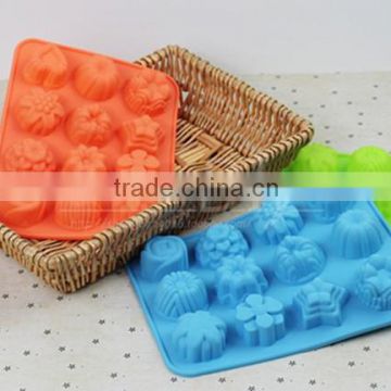 2014 new christmas Flower shape FDA silicone cake mold