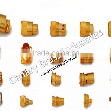 glass inserts Brass Hexagonal Nut