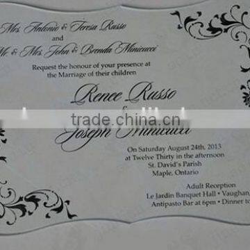 2016 High Quality Acrylic Wedding Invitation Card Acrylic Invitation Card