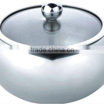 Stainless steel tableware / stainless steel sugar bowl with cover