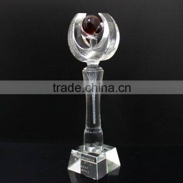 2016 New Crystal Glass Products Red Ball Trophy photo-3