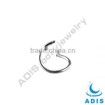 Twister Bar Piercing, High Polish Component in Body Jewelry