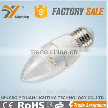 2015 China Led Display Corn Bulb E14/E27/b22 C30HAP With Tail of CE and ROHS Approved 5W Led Candle Light