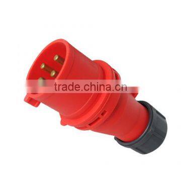 Industrial plug IP44 waterproof CEE industrial plug 32A,380-415V~ 3P+E/6h