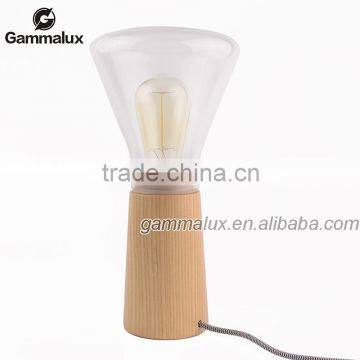 New Design Creative Table Lamp,Wood Glass Table Lamp