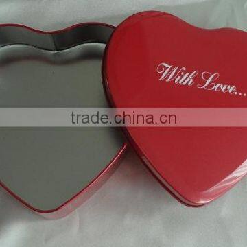 heart-shape candy tin box