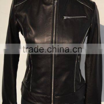 Chinese Lady/Women sheepskin lined jacket bomber jacket in China