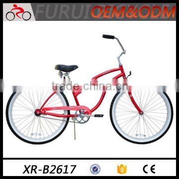 26" Beach Cruiser XR-B2617 red bicycle bike beach chopper bicycle