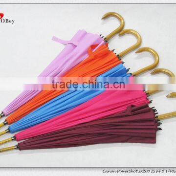 16 Panels Wooden Fashionable Rain Umbrella photo-2