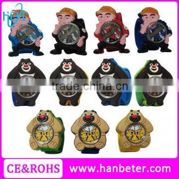 Wholesale popular kids slap band cartoon character silicon watch with good watch service