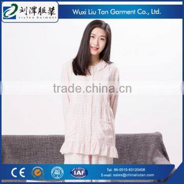 Plaid Ruffle Pajama Sleepwear for Women Supplier photo-4