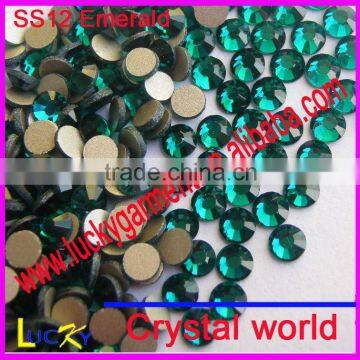 flat back rhinestone DIY nailart decoration crystal ss12 3.2mm emerald