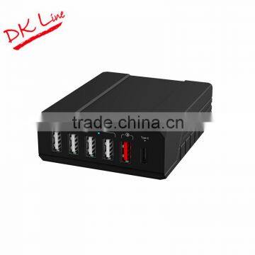 6 Ports USB Descktop Charger Built in Quick Charge 2.0 for Smart Mobile Phone photo-2