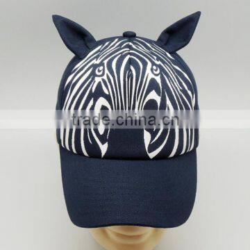 Soft 100% cotton lovely animal zebra children hats