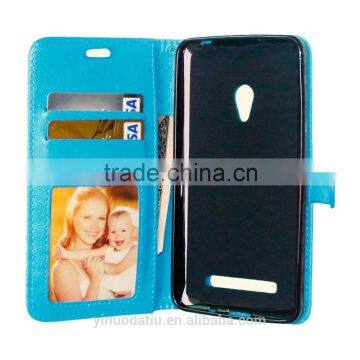 PU Leather Cell Phone Flip Wallet Kickstand Case for ASUS ZenFone 5