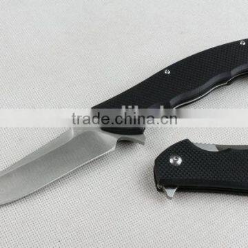 OEM Combat free sample G10 handle material pocket knife for outdoor