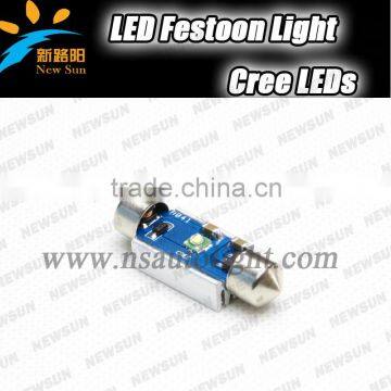 No Error Messages 3W C REE led festoon light C5W, 12V-24V 31mm 36mm 42mm 39mm Canbus led bulbs with built-in decoder