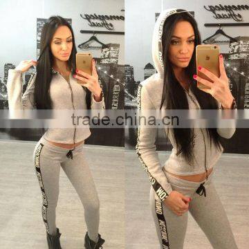 2016 Women's New Letters Printed Long Sleeved Sports and Leisure Suit Female Fall Speed Sell Through 8805 photo-3