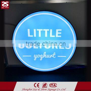 Advertising silk printing round led circular light box