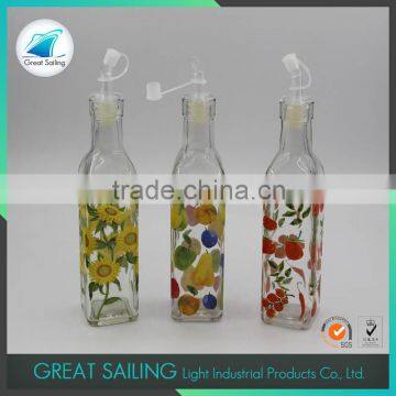 Factory price 5*5*25cm 750ml glass bottle for olive oil