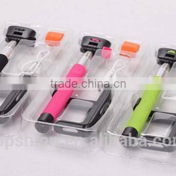 Wireless monopad selfie stick with built-in bluetooth, colorful selfie stick