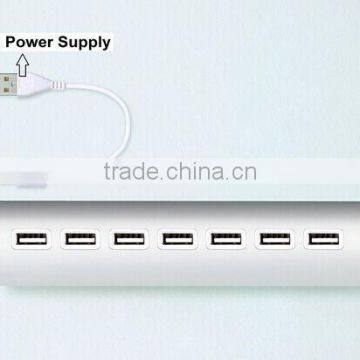 7-Port Aluminum USB 2.0 Hub With 2-Foot Shielded Y-Cable for IMac,forMcBook Air, Pro, MaBook, Mac Mini photo-2