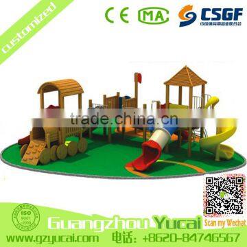 large size wooden used amusement park outdoor playground equipment