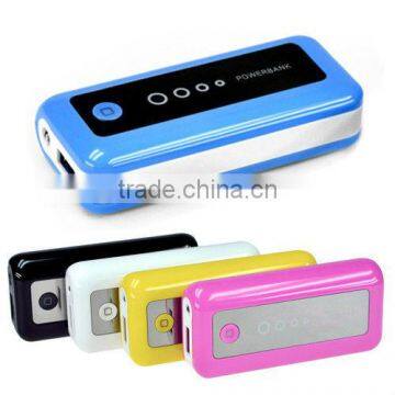 4400mAh with built-in flashlight led hand lamps mobile portable power bank External battery backup charger