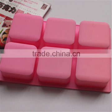 food grade 6.5x6.5x3cm about 125g flexible non stick rectangle silicone soap mold