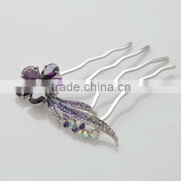 High quality cubic zirconia bridal hair combs