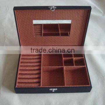Jewellery Armoire,faux Leather Jewelry Box With PVC Panel,china Jewelry Box photo-2