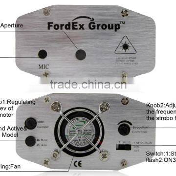 Sidiou Group Mini Red and Green Laser Stage Lighting Moving Party Stage Light Projector Stage Lighting Disco Show Laser (Silver) photo-5
