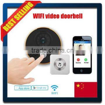 Night vision waterproof WIFI Video Door Phone with 720P HD camera and free iOS and Android APP