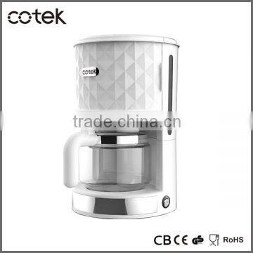 Cotek 1.25L 10-12cup electric drip coffee maker auto cut-off with CE, CB, GS, ROHS, EMC, LFGB