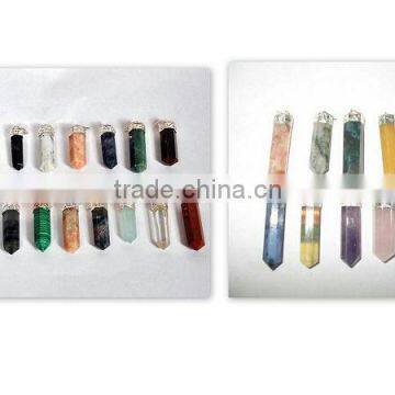 Gemstone Cap Point Pendants