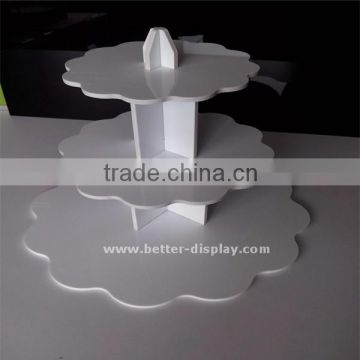 white acrylic ceramic cake stand