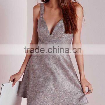 Crepe A-line Spaghetti Strap Sexy Women Evening Dress photo-4