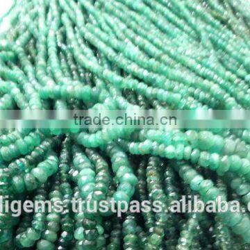 Precious Emerald Faceted Beads