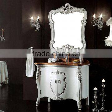 WTS22500 Classic Antique 30-inch White Single Sink Bathroom Vanity With Marble Top photo-4