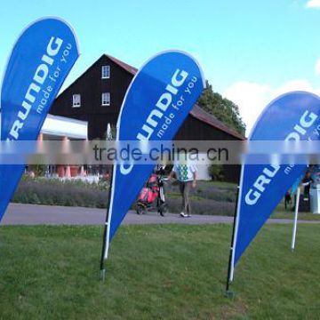 Full color custom flag advertising flag feather flag with pole and spike base