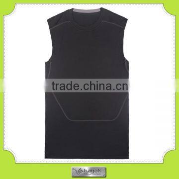 double line men's sports material lycra running vest