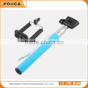 wholesale most popular wired mini selfie stick for smartphone accessories